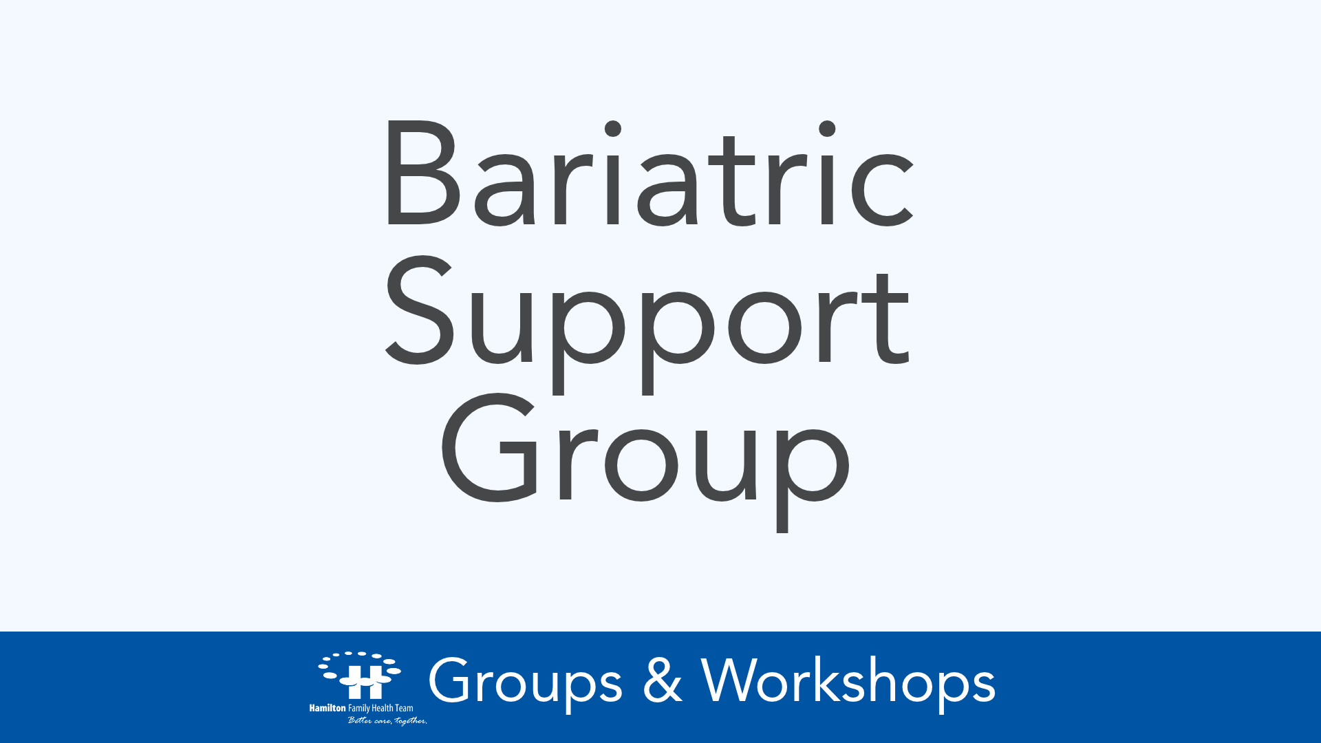 Bariatric Support Group
