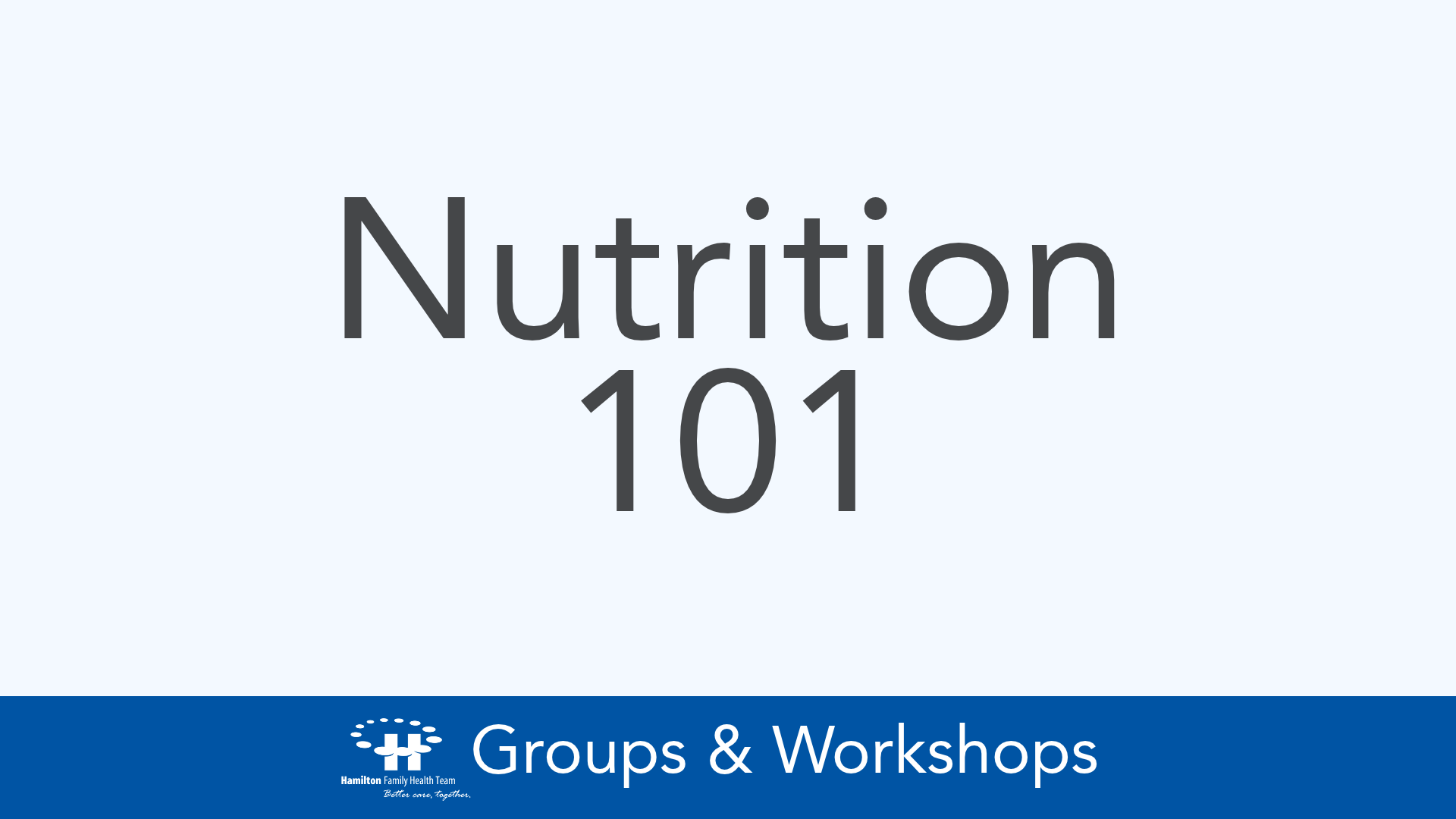 Nutrition 101