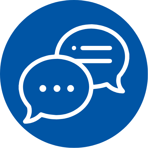 Two speech bubbles icon