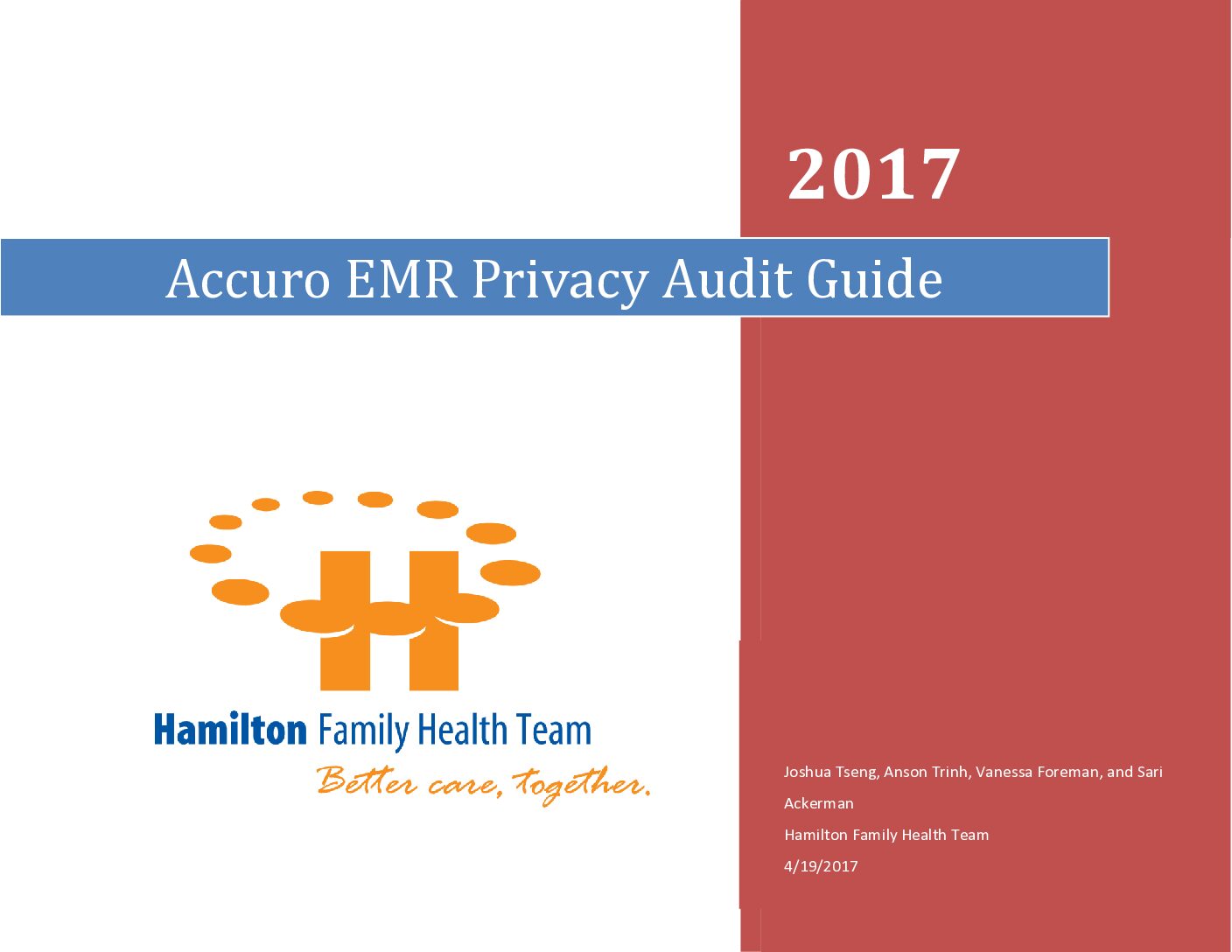 EMR Privacy Audits &ndash; Accuro