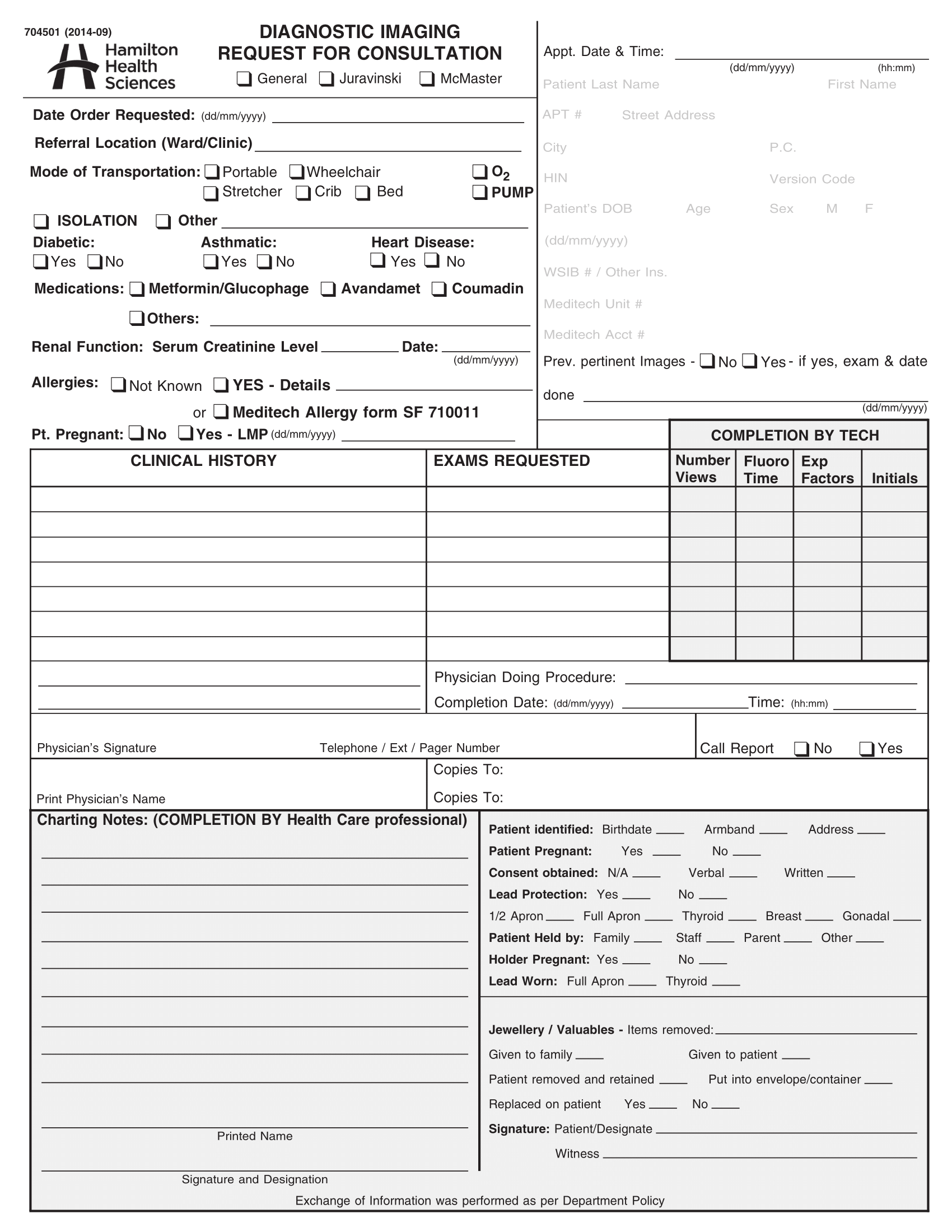 Hamilton Health Sciences – Diagnostic Imaging Consultation
