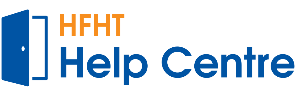 HFHT Help Centre; icon of an open door.
