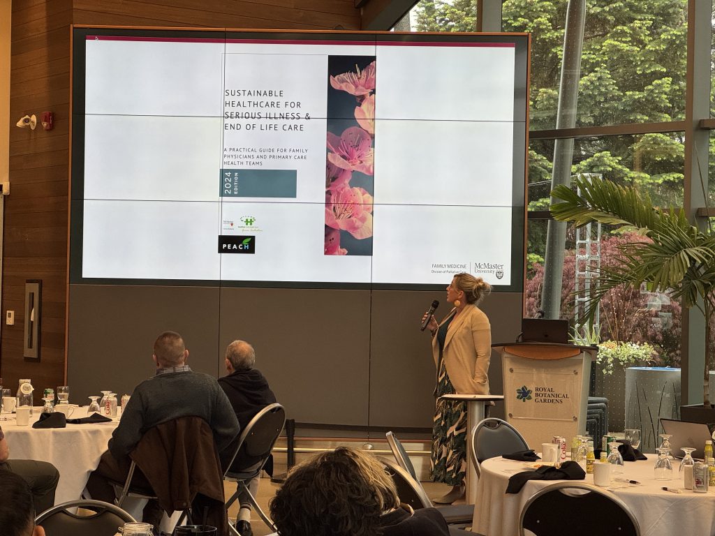 Dr. Erin Gallagher presenting the End of Life Care Toolkit