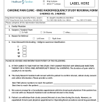 St. Joseph’s Healthcare Hamilton - Chronic Pain Clinic - Knee Radiofrequency Study