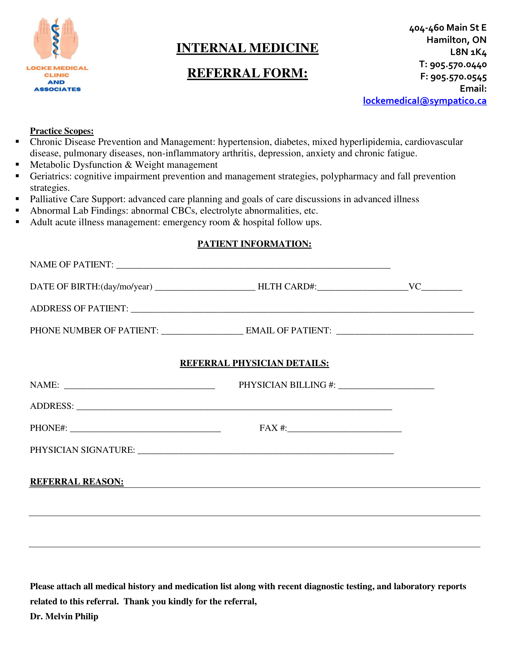 Locke Medical Clinic – Internal Medicine