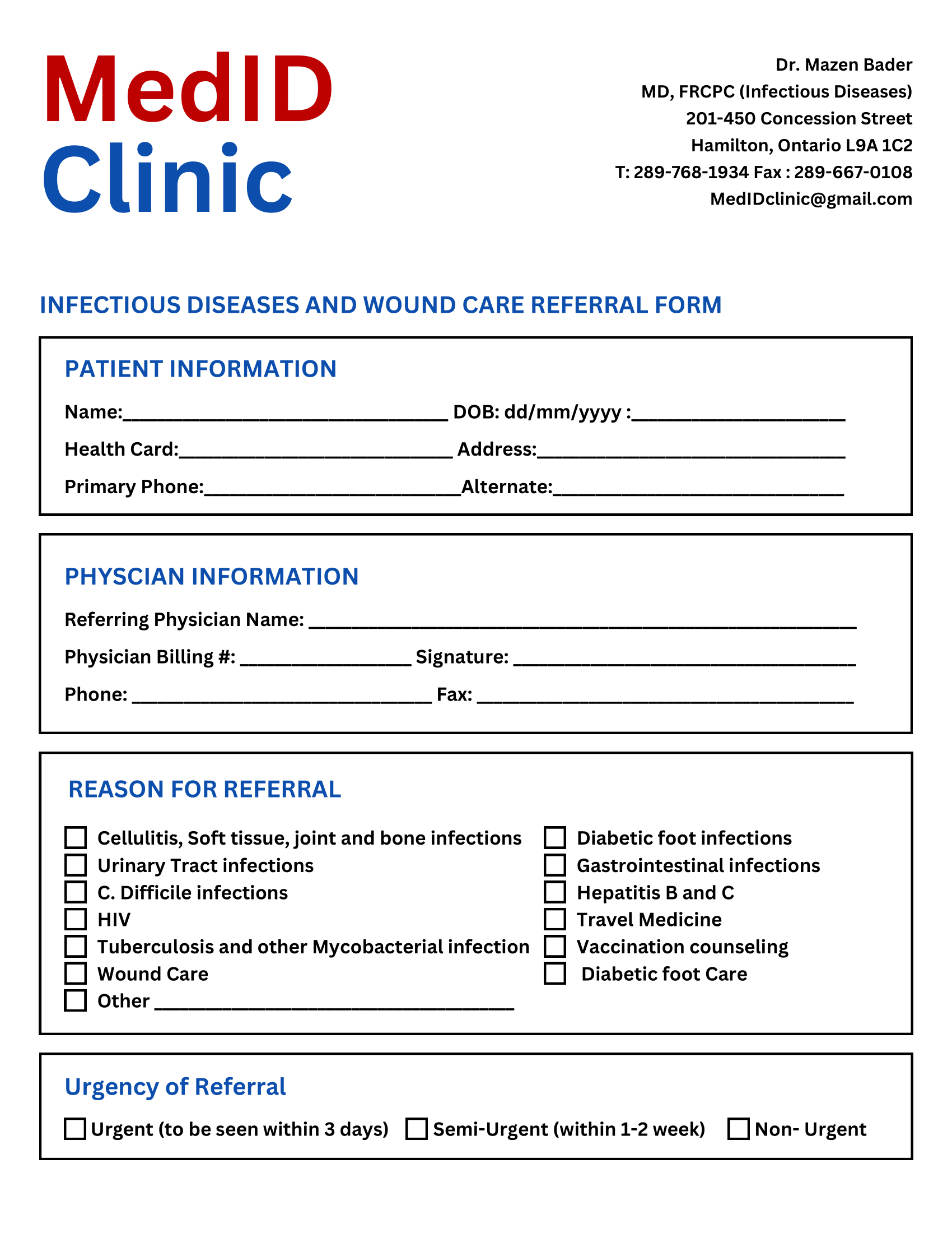 MedID Clinic – Infectious Diseases and Wound Care