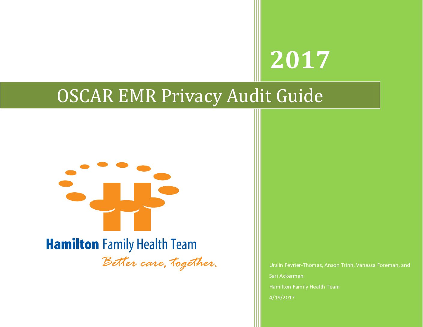 EMR Privacy Audits &ndash; Oscar