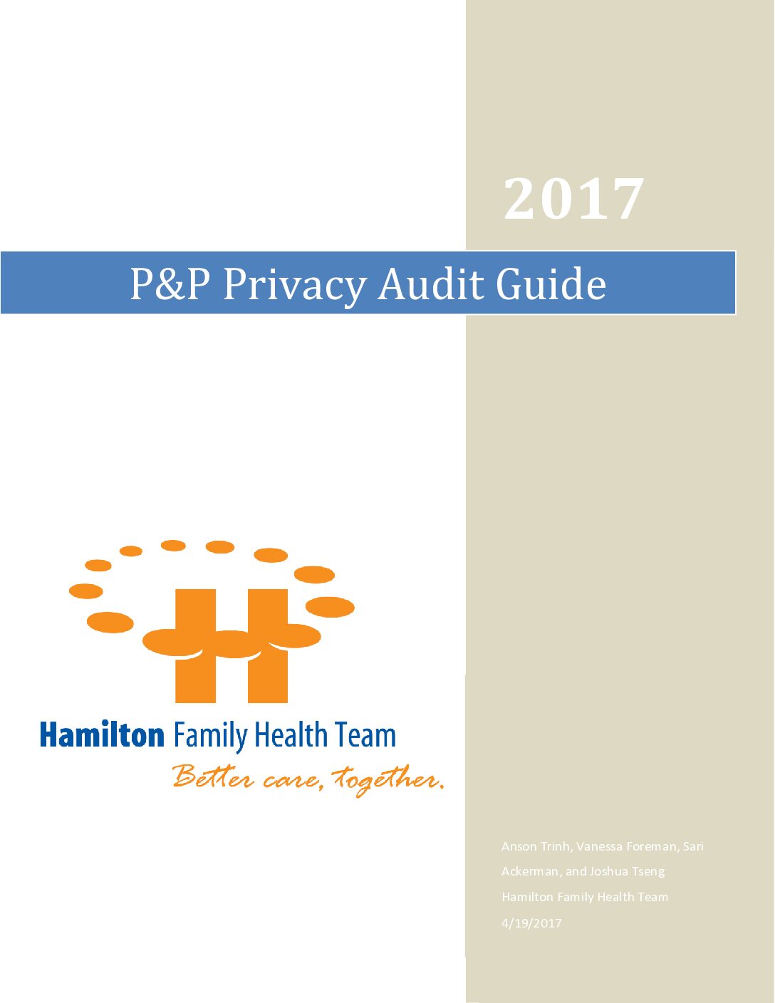 EMR Privacy Audits &ndash; P and P