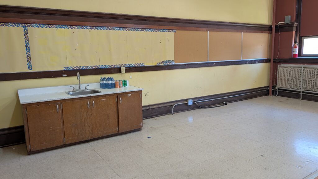 An old kitchenette.