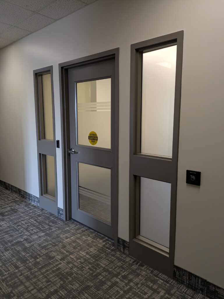 A set of accessible doors and a key fob.