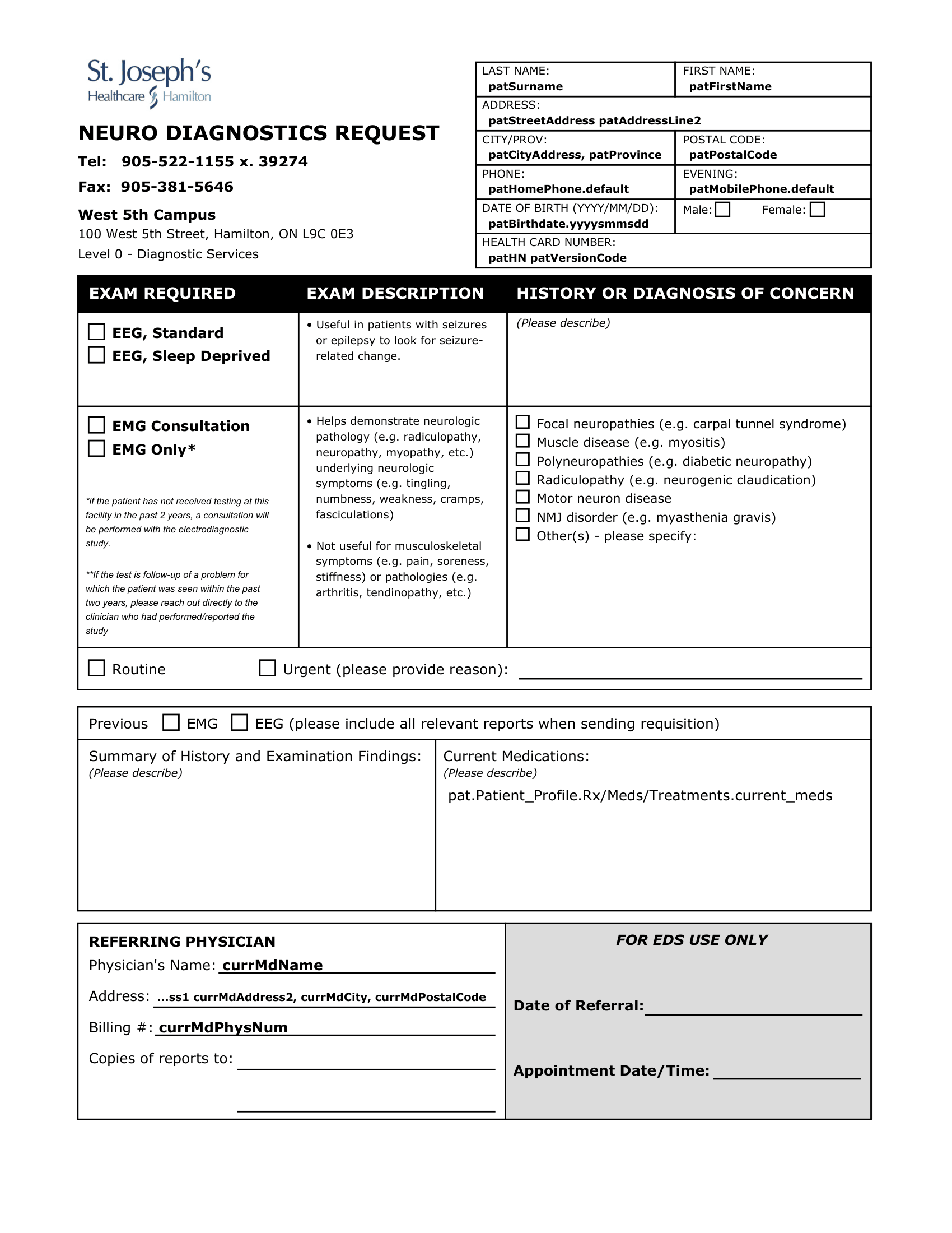 St. Joseph&rsquo;s Healthcare &ndash; Neuro Diagnostics
