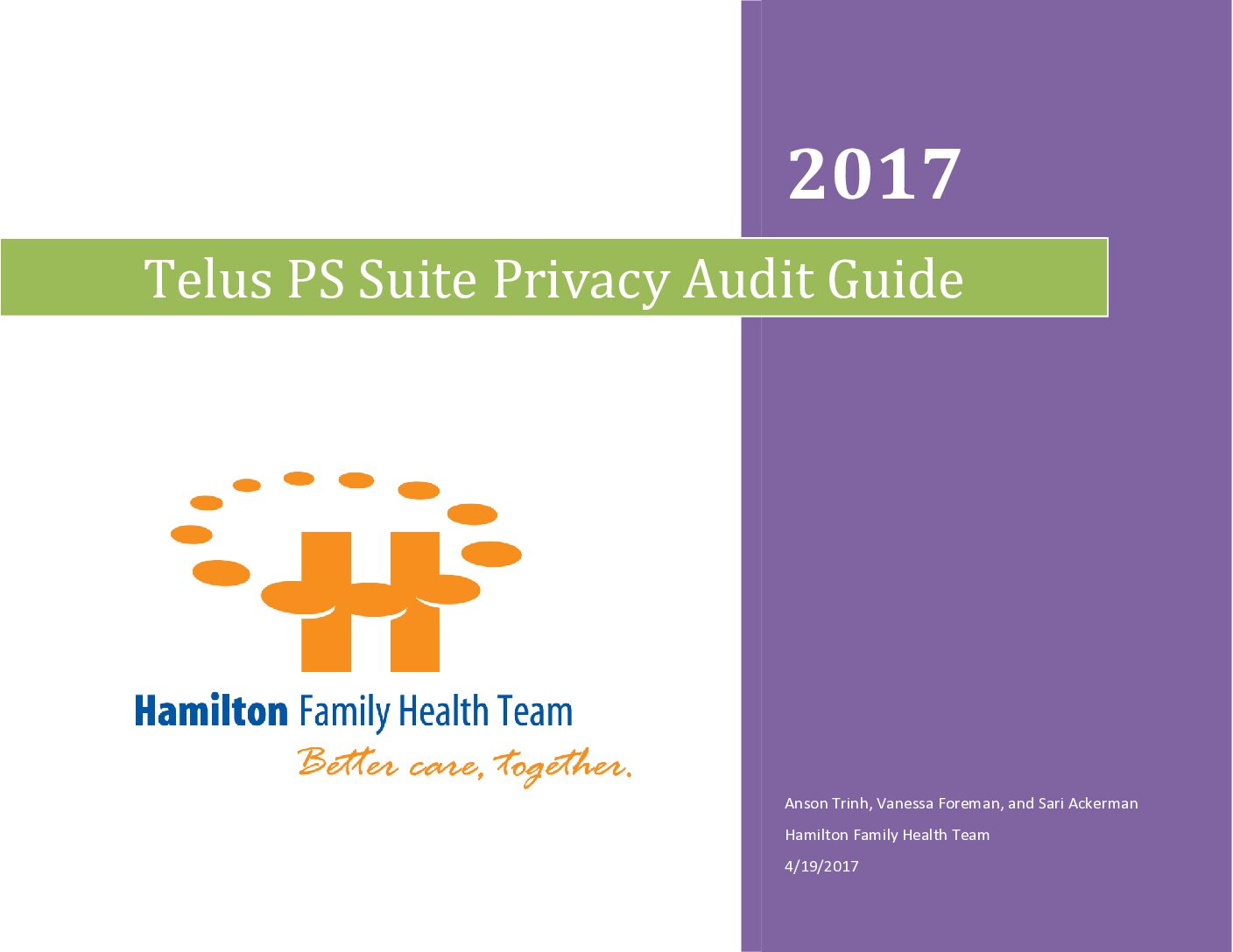 EMR Privacy Audits &ndash; Telus