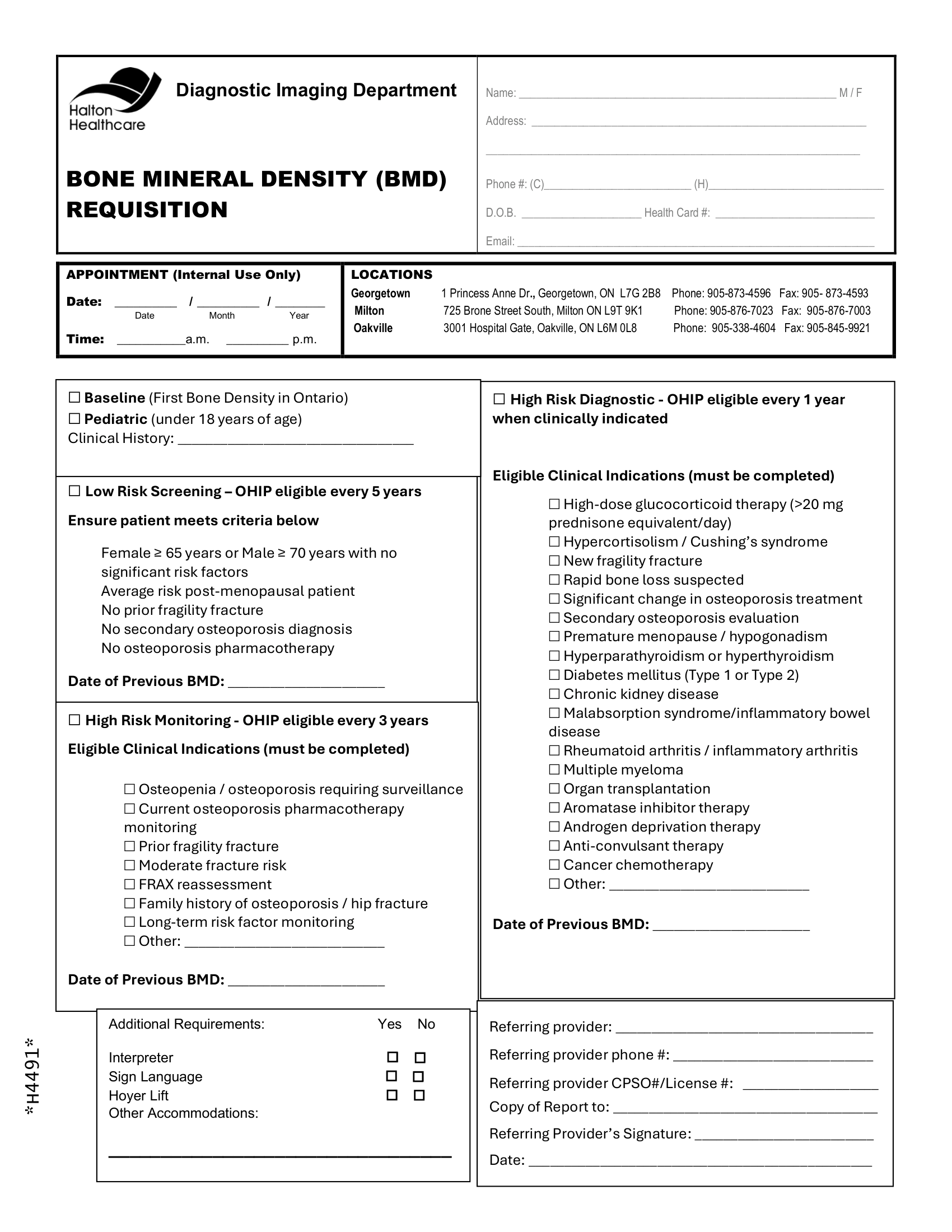 Halton Healthcare &ndash; Bone Mineral Density &ndash; BMD