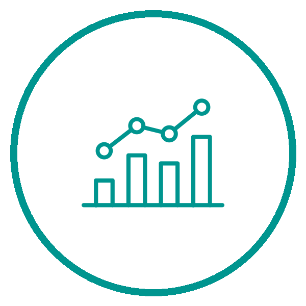 Chart going up icon